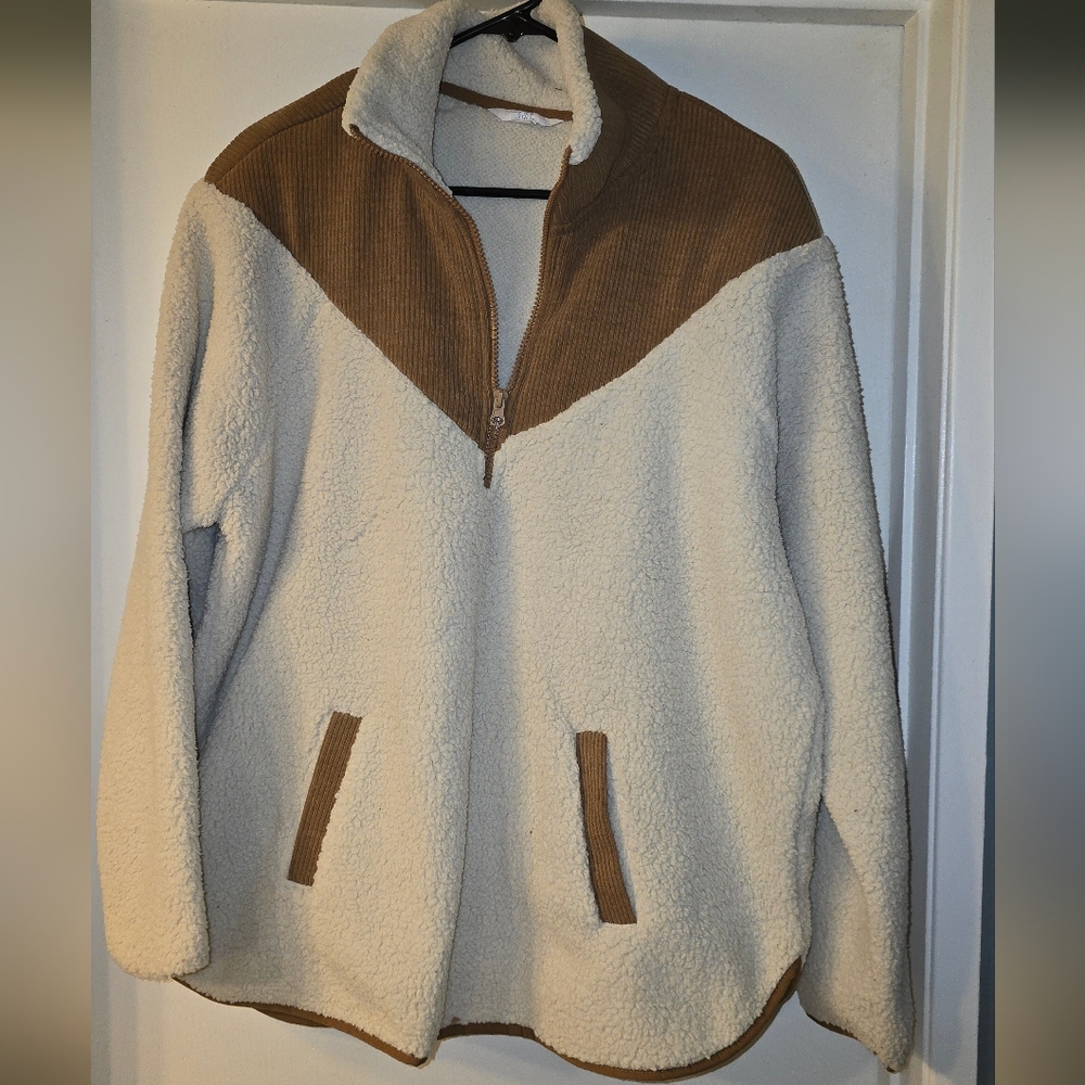 TIME AND TRU SHERPA CORDUROY PULLOVER